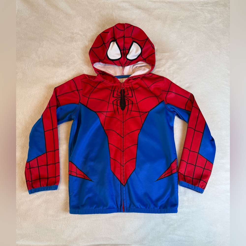 Jumping Beans Spider-Man SZ 6 Blue and Red full zip up Hoodie Marvel Superhero